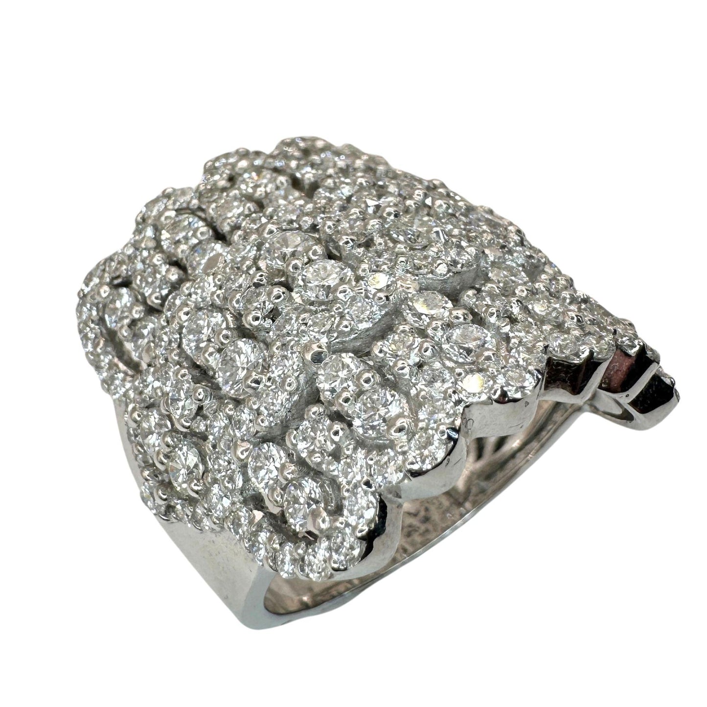 18k Diamond Wide Band Ring