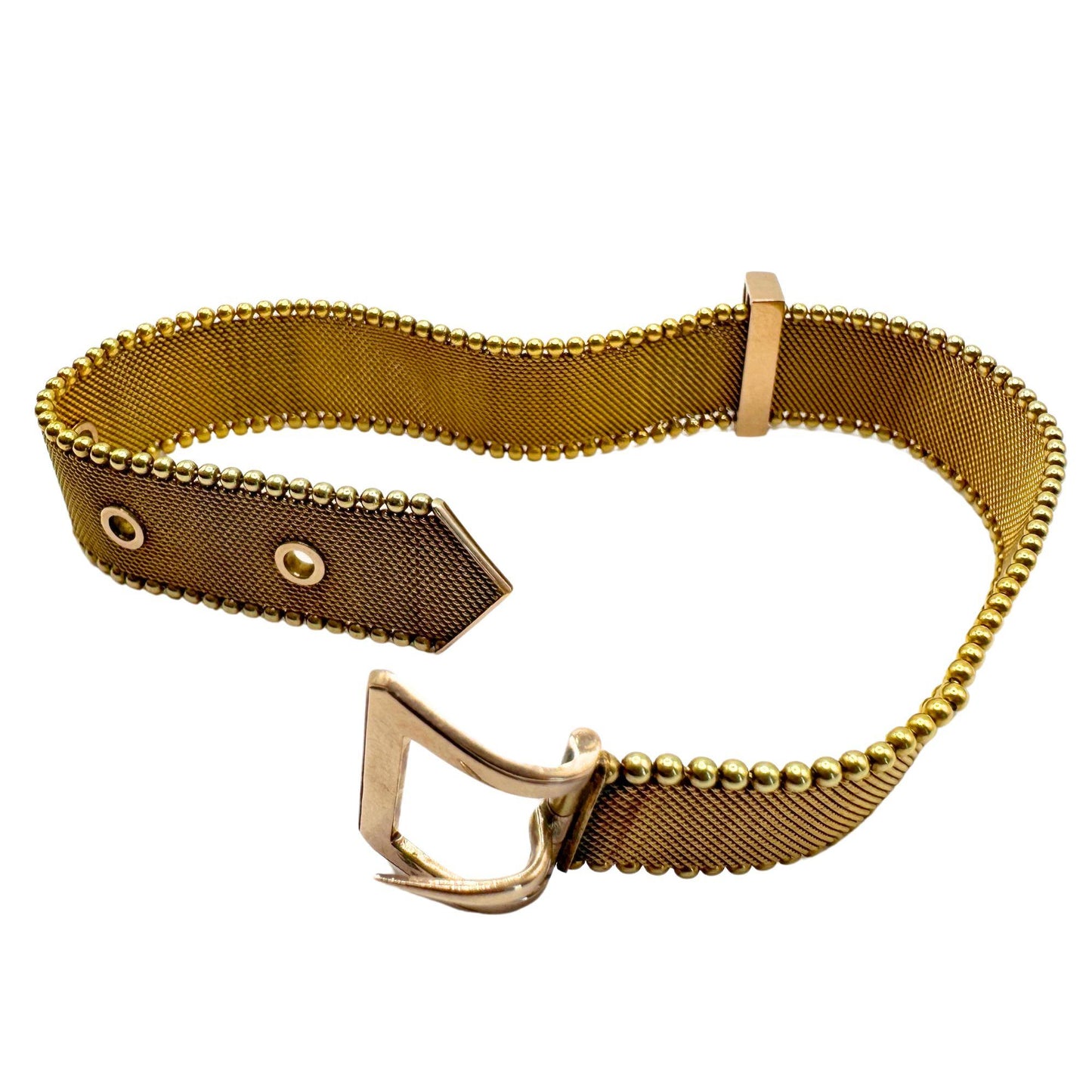 14k and 9k Estate Buckle Bracelet