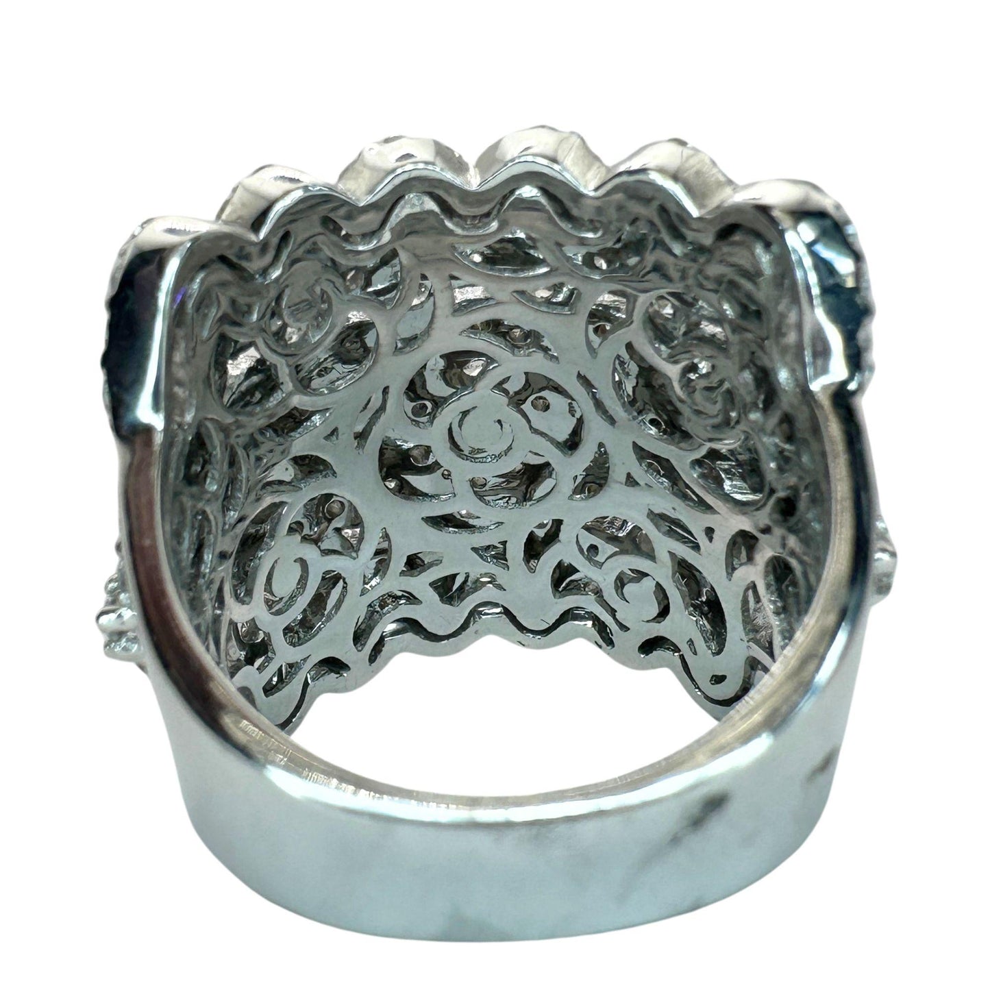18k Diamond Wide Band Ring
