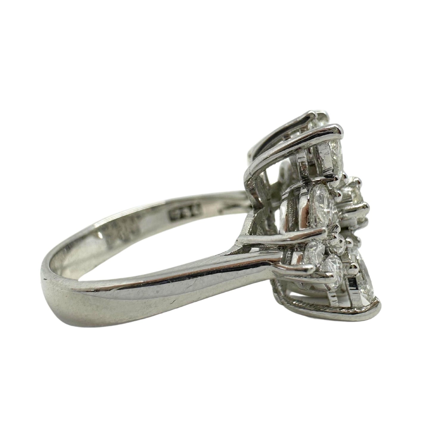 18K White Gold Marquise Cut Diamond Ring