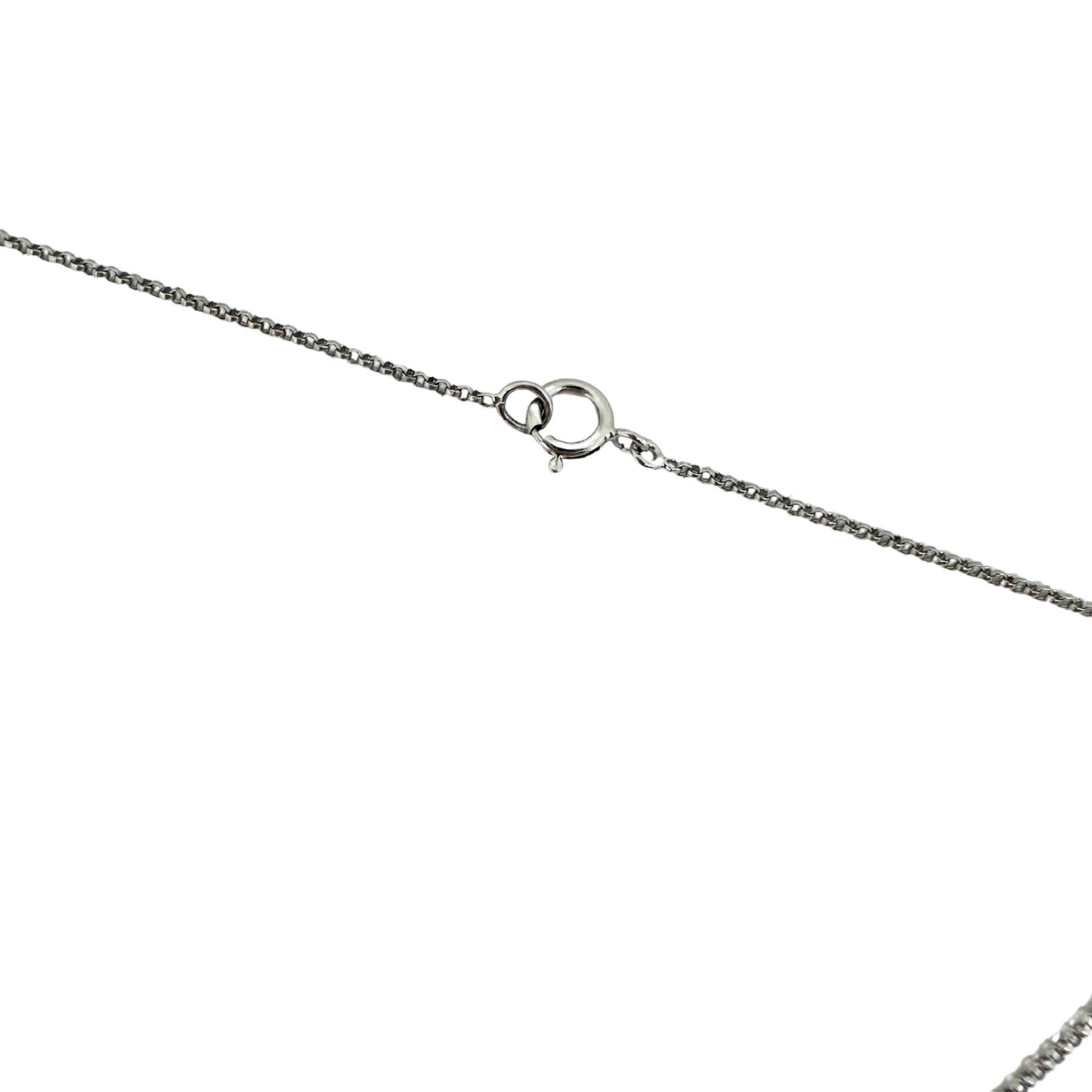 18K White Gold Diamond and Pear Cut Emerald Pendant Necklace