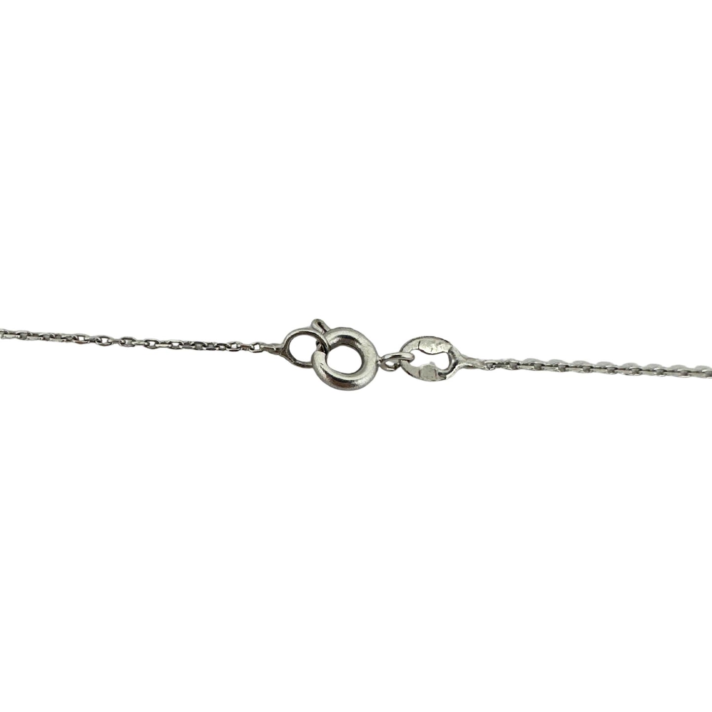 18K White Gold Diamond and Pearl Pendant Necklace
