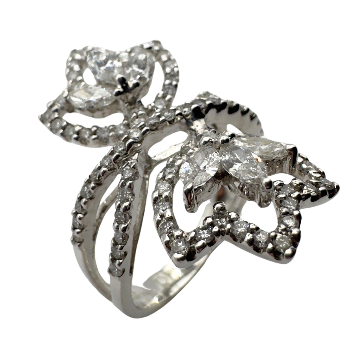 18k Marquise Cut Diamond Ring