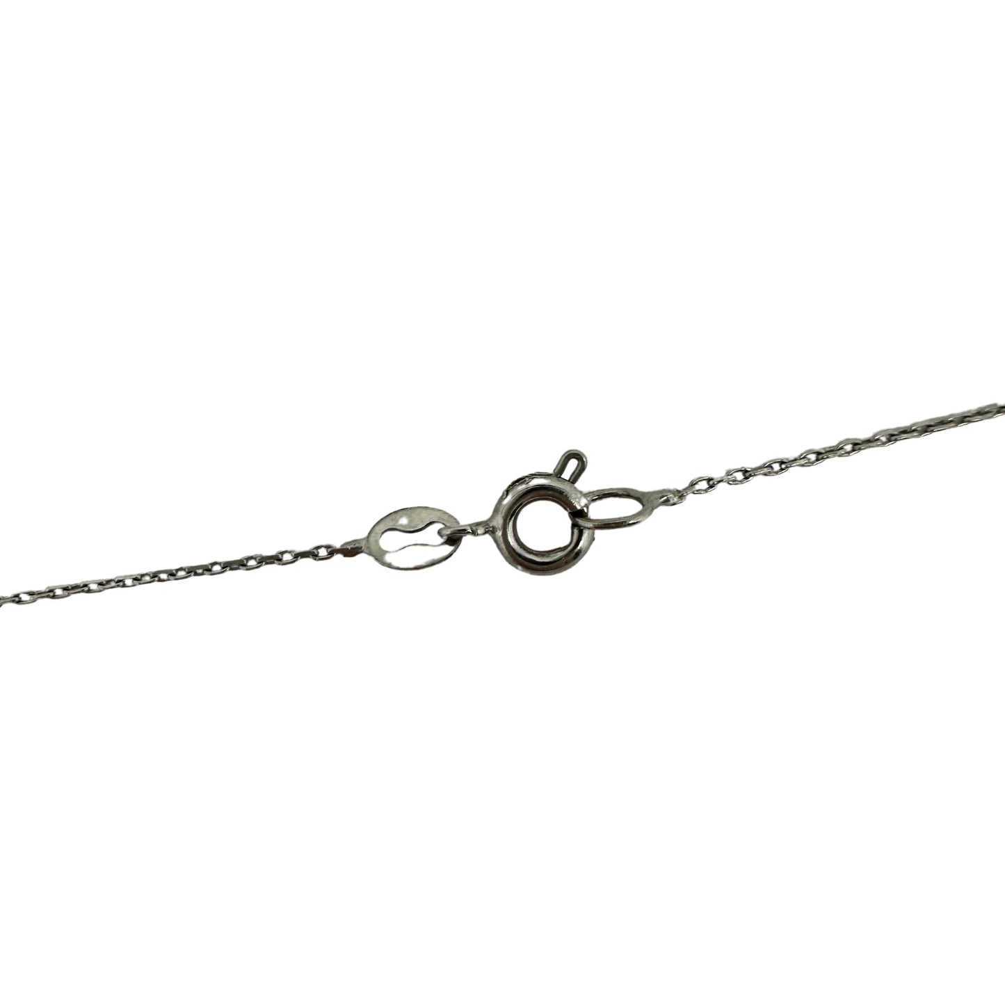 18K White Gold Diamond and Pearl Pendant Necklace