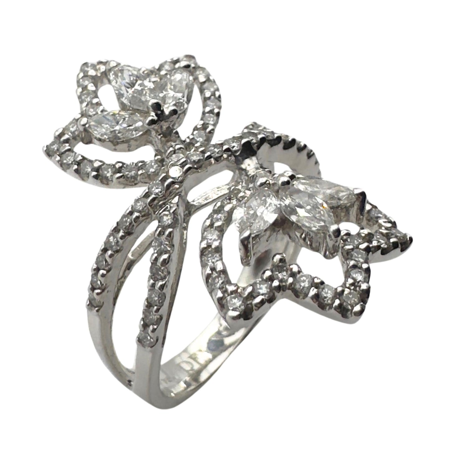 18k Marquise Cut Diamond Ring