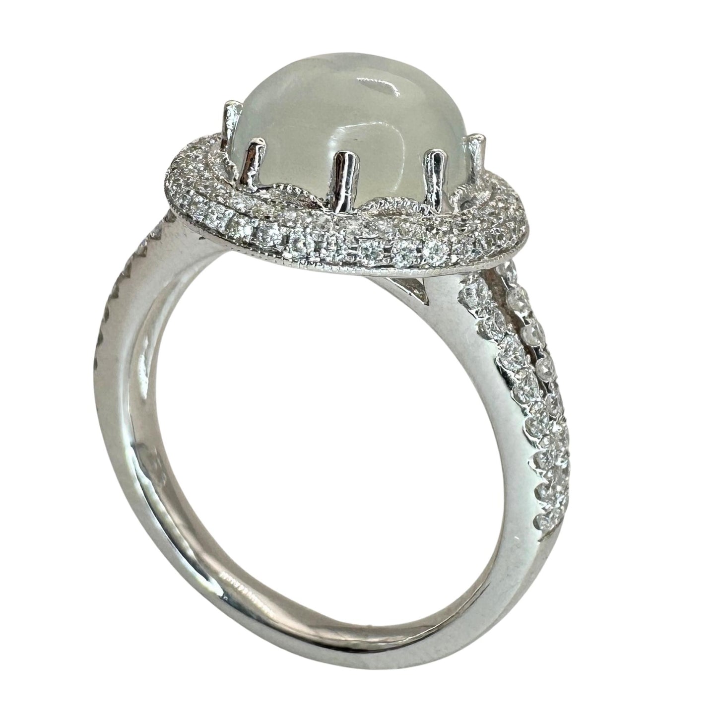 18K Diamond and Moonstone Ring