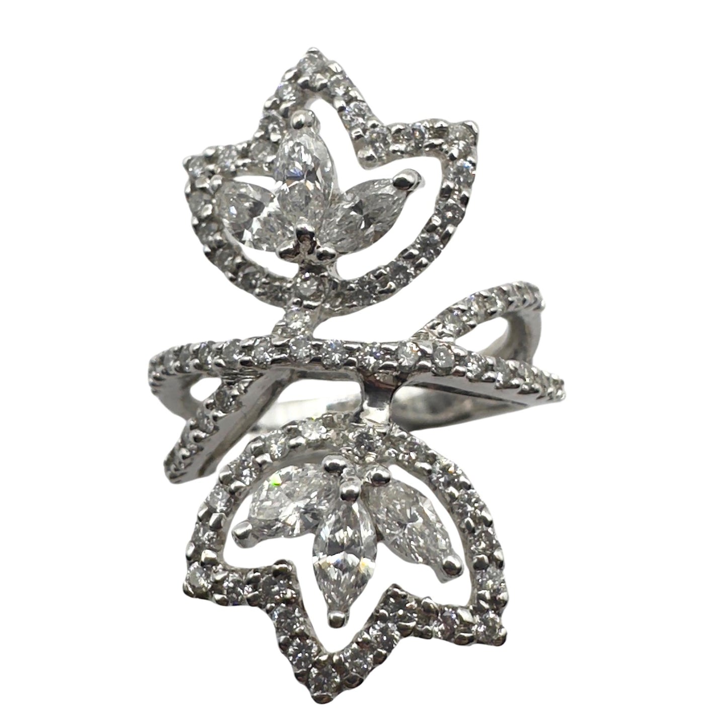 18k Marquise Cut Diamond Ring