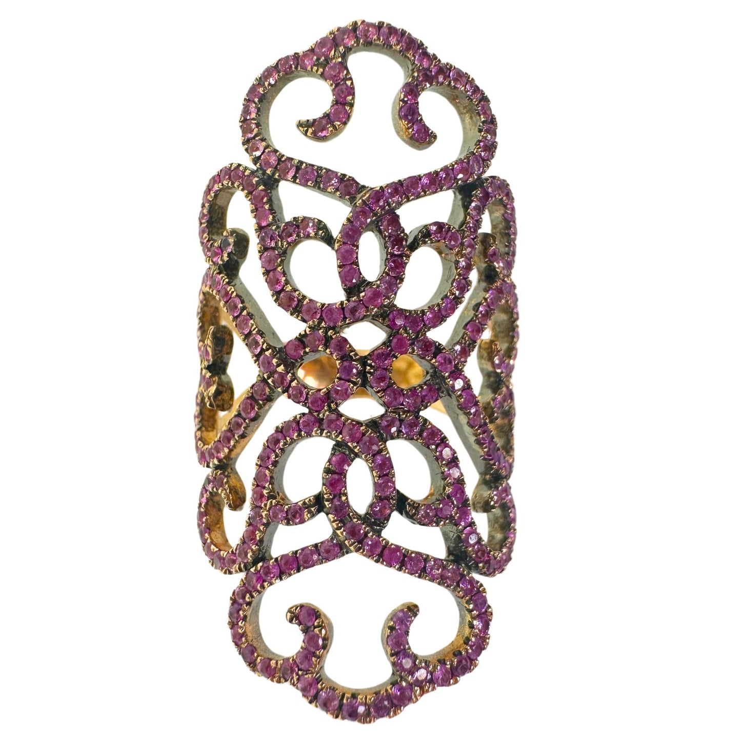 14K Rose Gold Pink Sapphire Ring