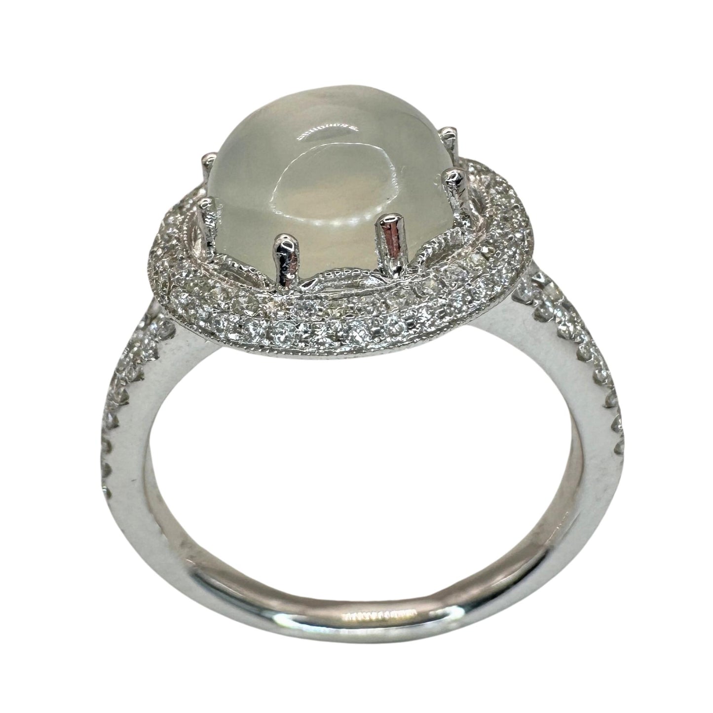 18K Diamond and Moonstone Ring