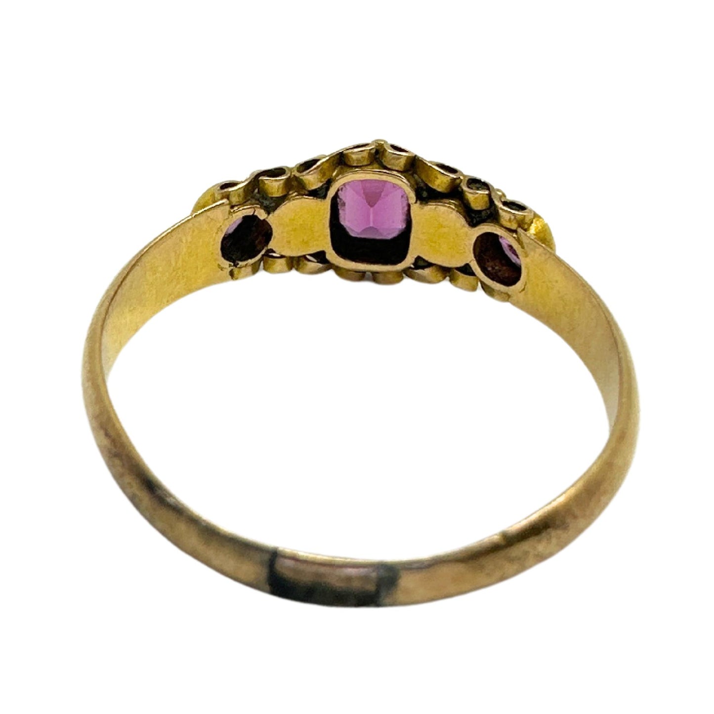 14k Victorian Sea Pearl and Pink Tourmaline Ring