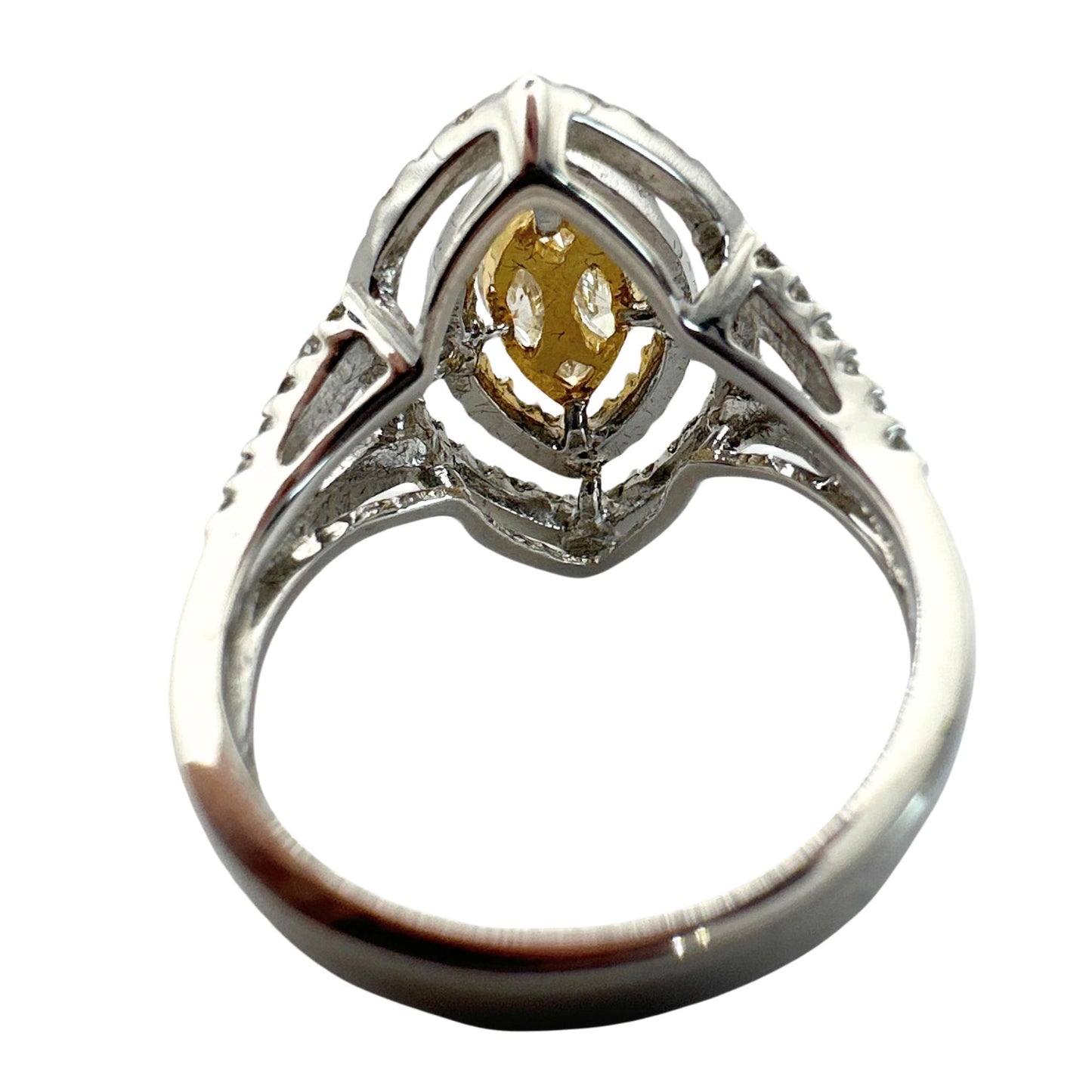 18k Marquise and Princess Cut Diamond Ring