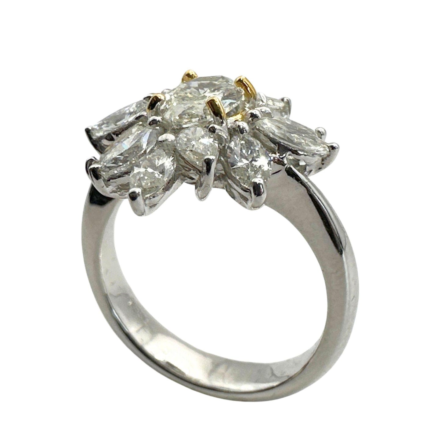 18k Diamond Ring with Marquise Center