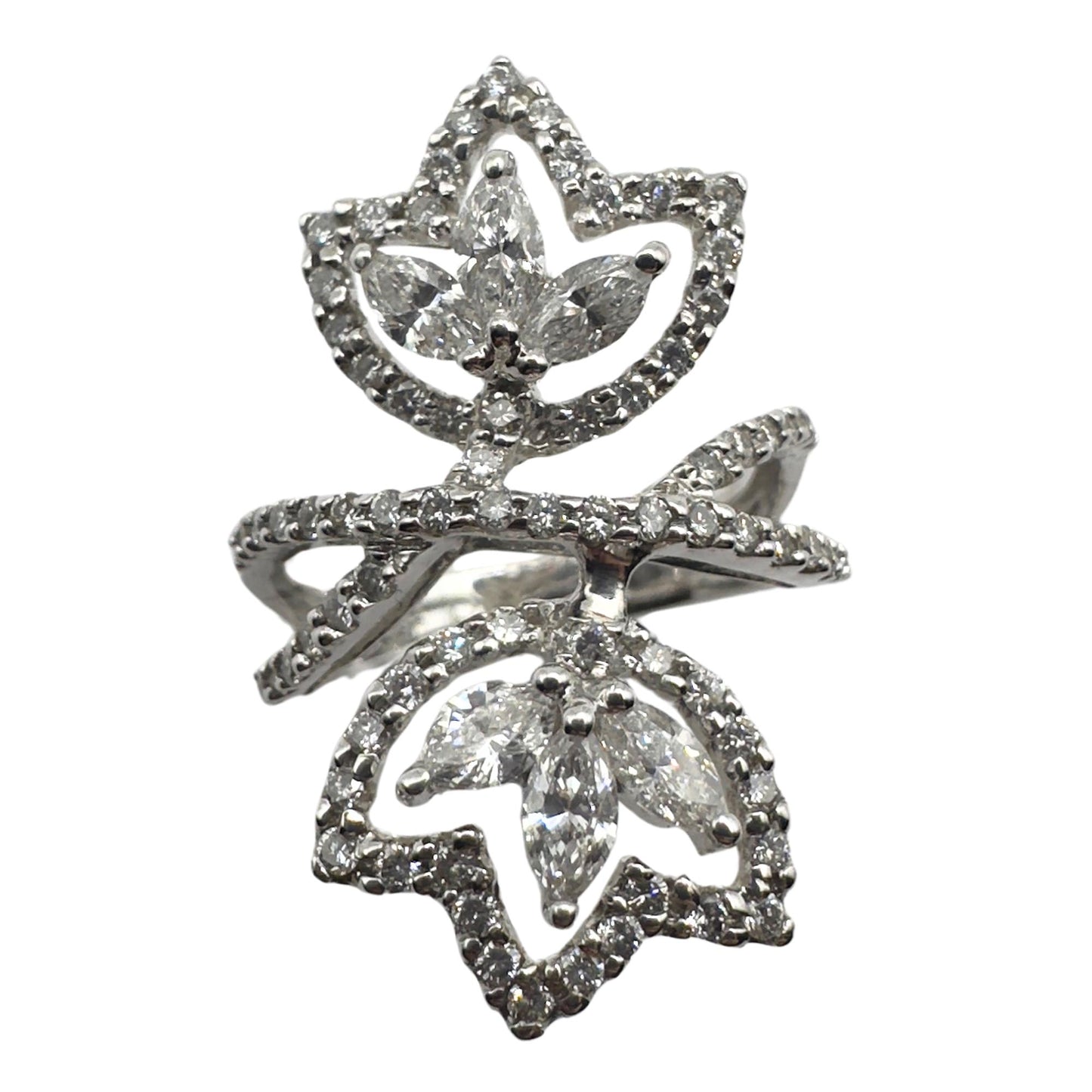 18k Marquise Cut Diamond Ring