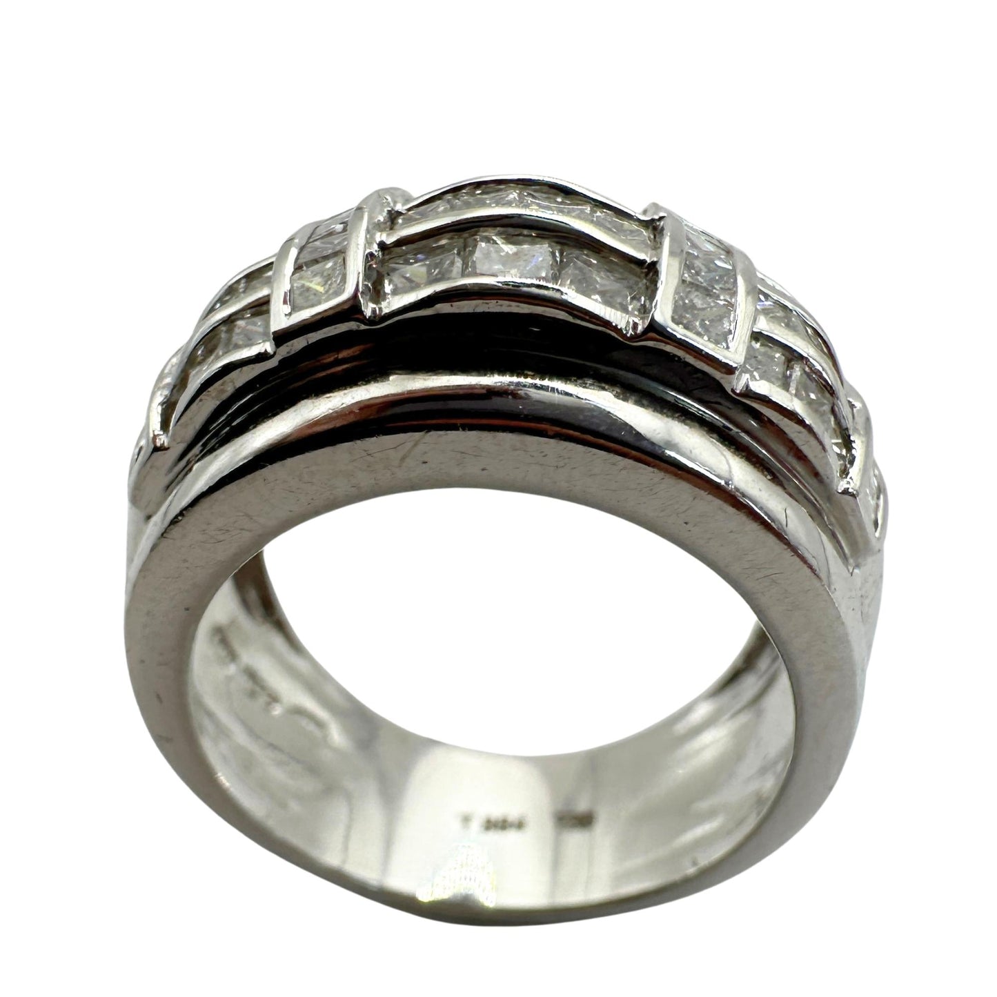 18k Diamond Wide Band Ring
