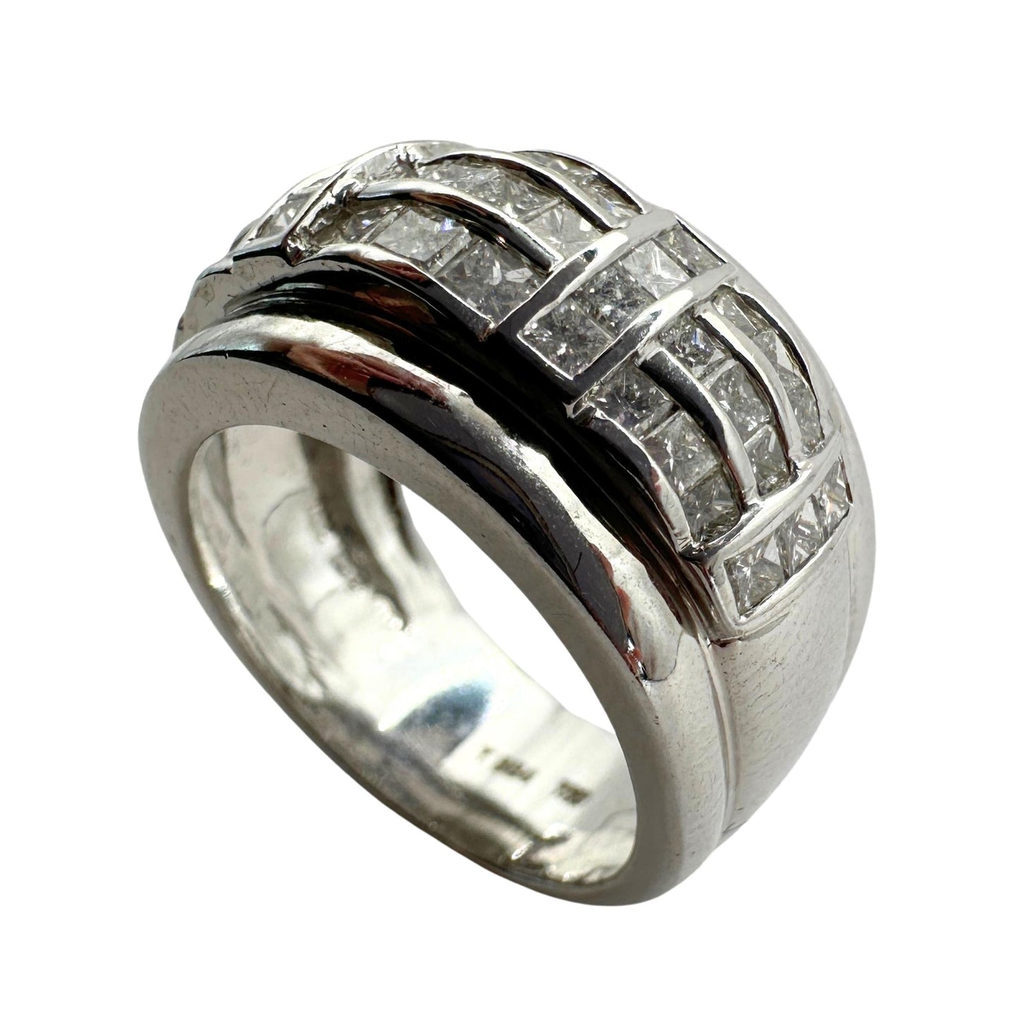18k Diamond Wide Band Ring