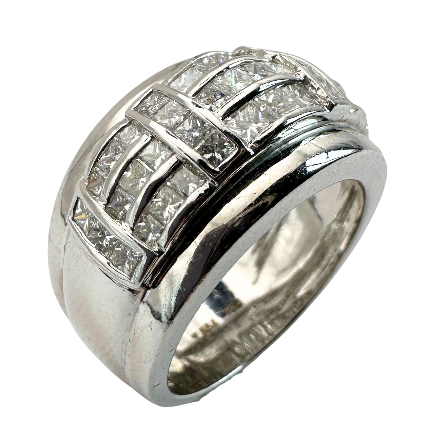 18k Diamond Wide Band Ring