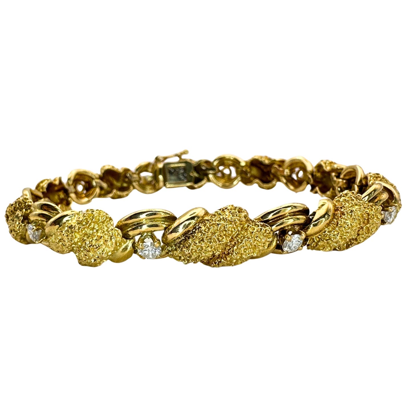 18k Yellow Gold 1960's Tiffany & Co Diamond Bracelet