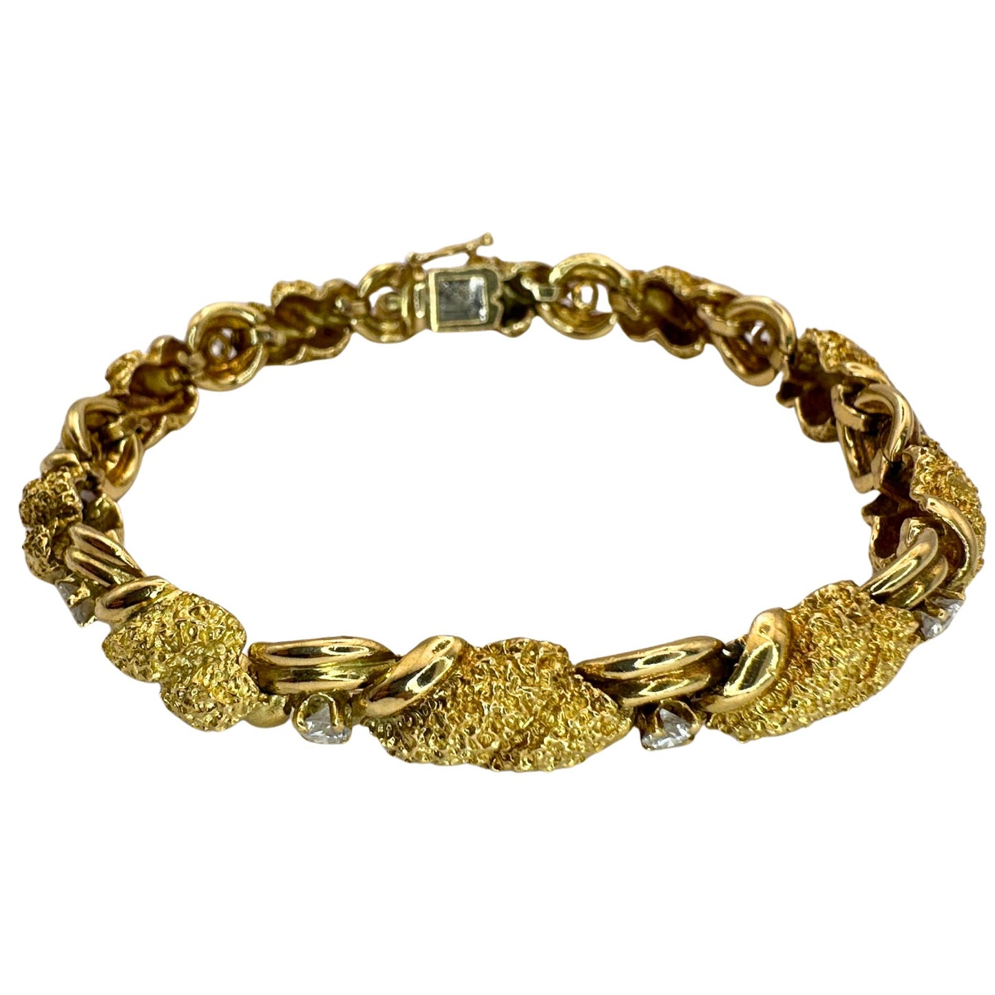 18k Yellow Gold 1960's Tiffany & Co Diamond Bracelet