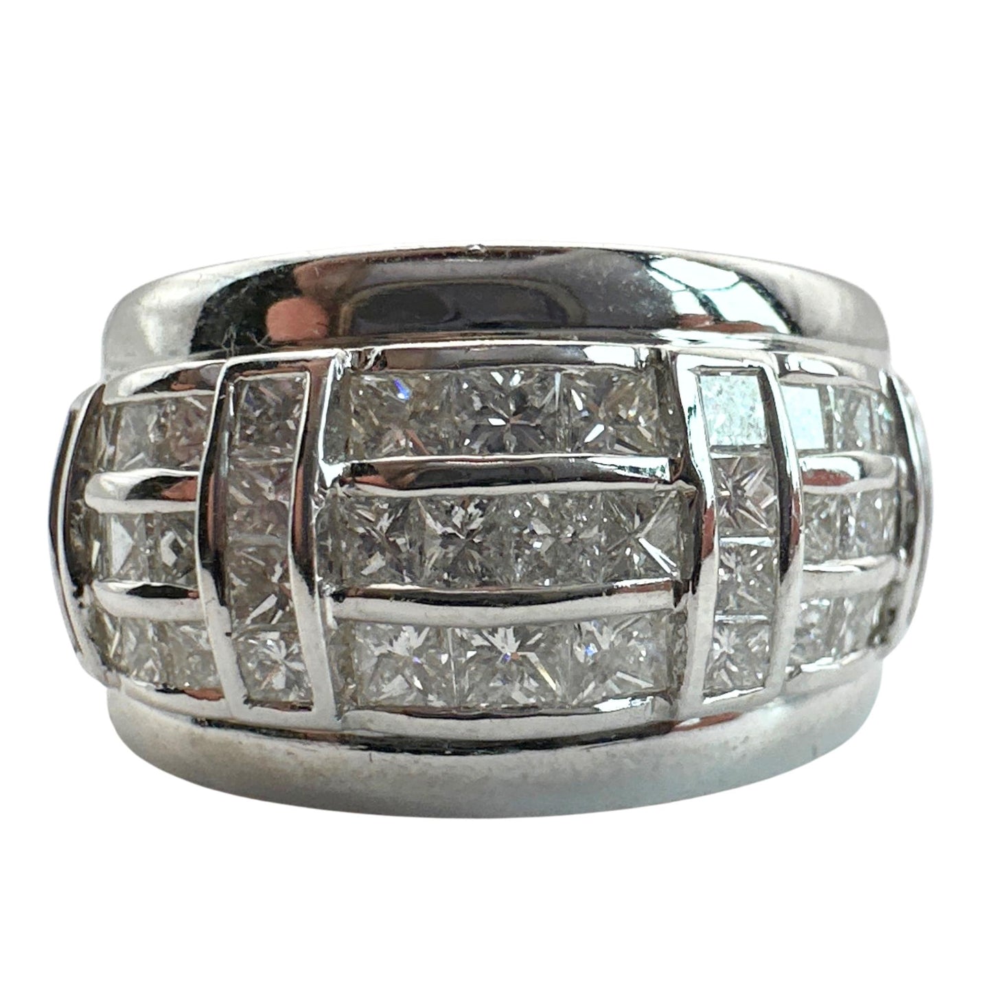 18k Diamond Wide Band Ring