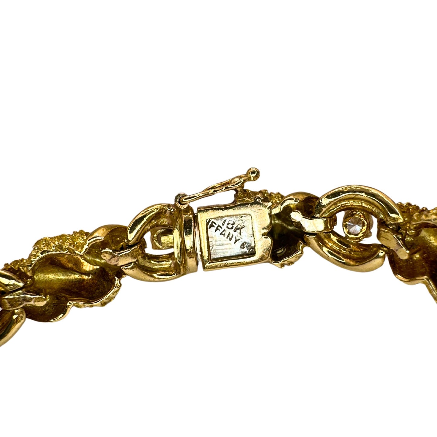 18k Yellow Gold 1960's Tiffany & Co Diamond Bracelet