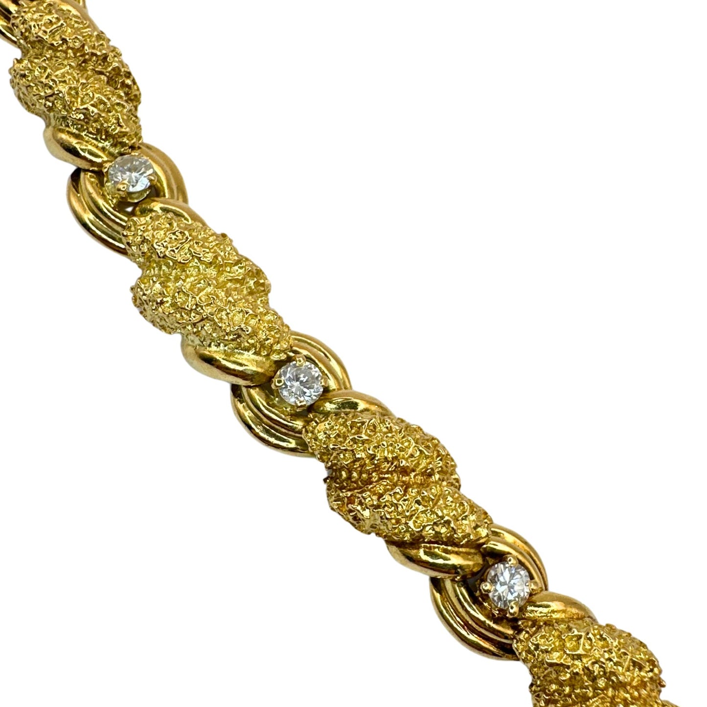 18k Yellow Gold 1960's Tiffany & Co Diamond Bracelet