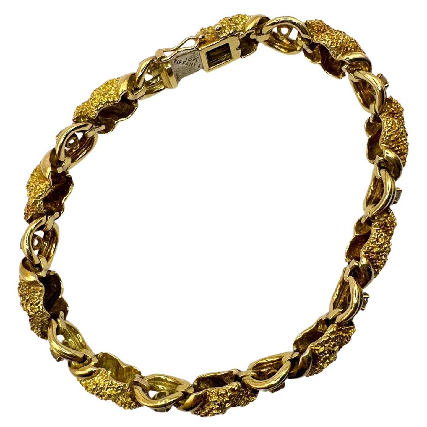 18k Yellow Gold 1960's Tiffany & Co Diamond Bracelet