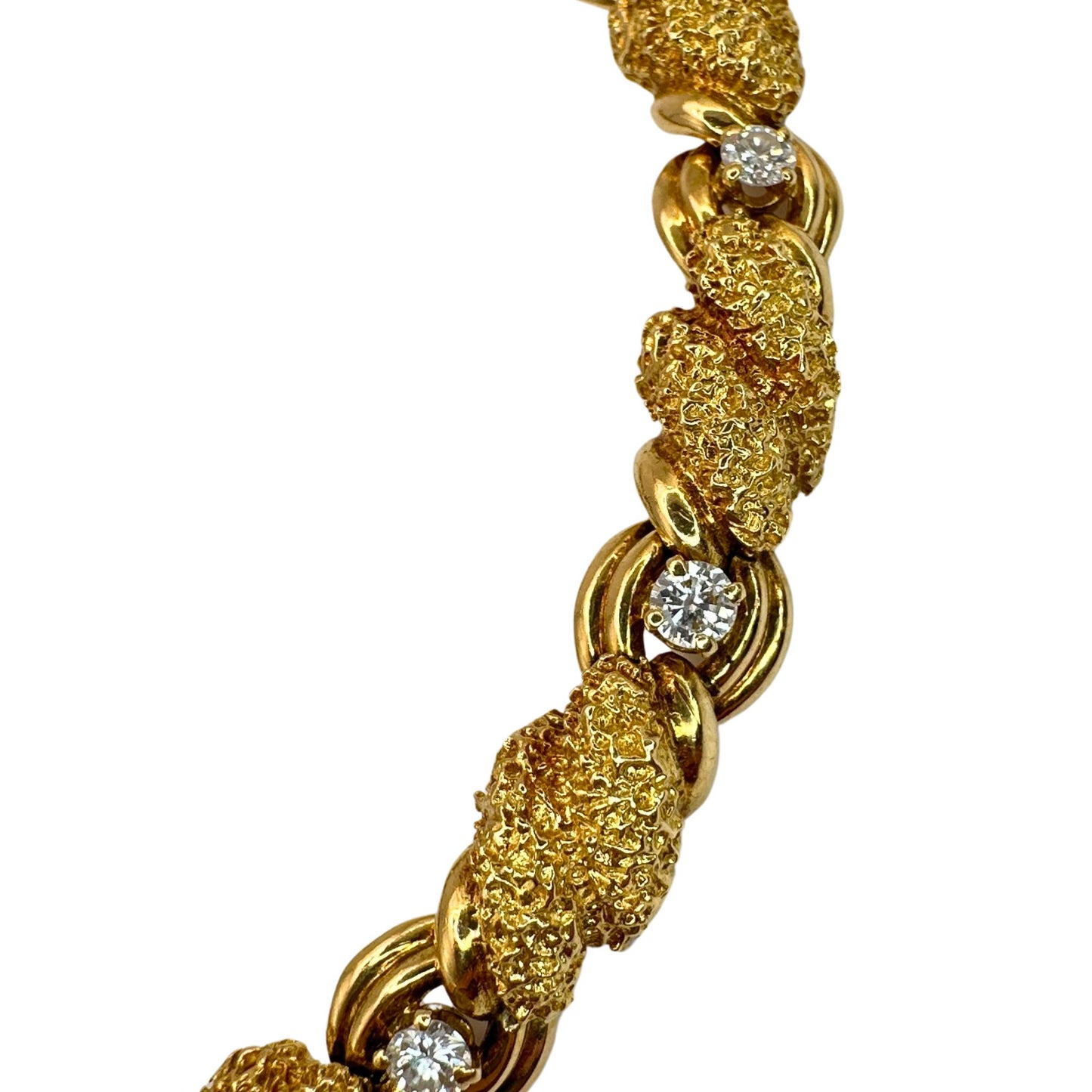 18k Yellow Gold 1960's Tiffany & Co Diamond Bracelet