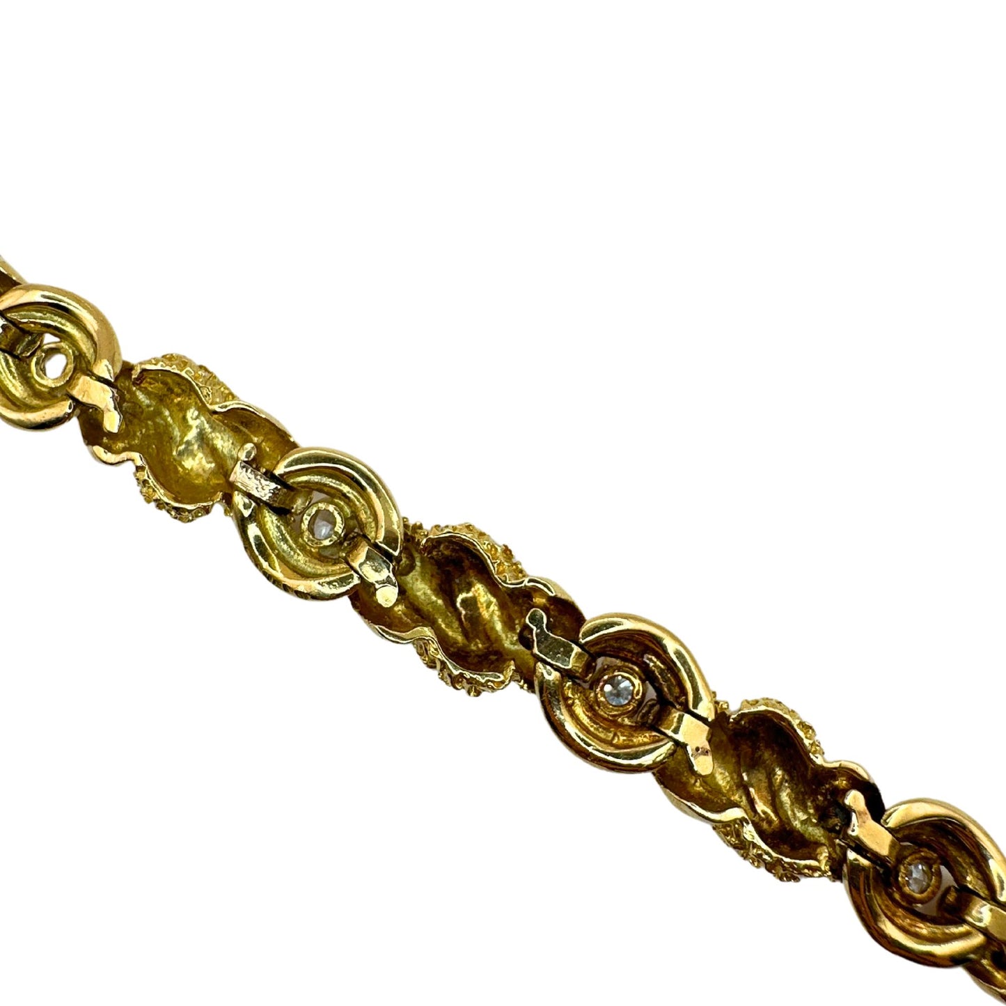 18k Yellow Gold 1960's Tiffany & Co Diamond Bracelet