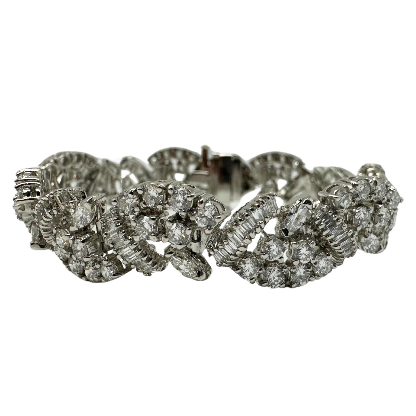 Platinum Mixed Cut Diamond Bracelet