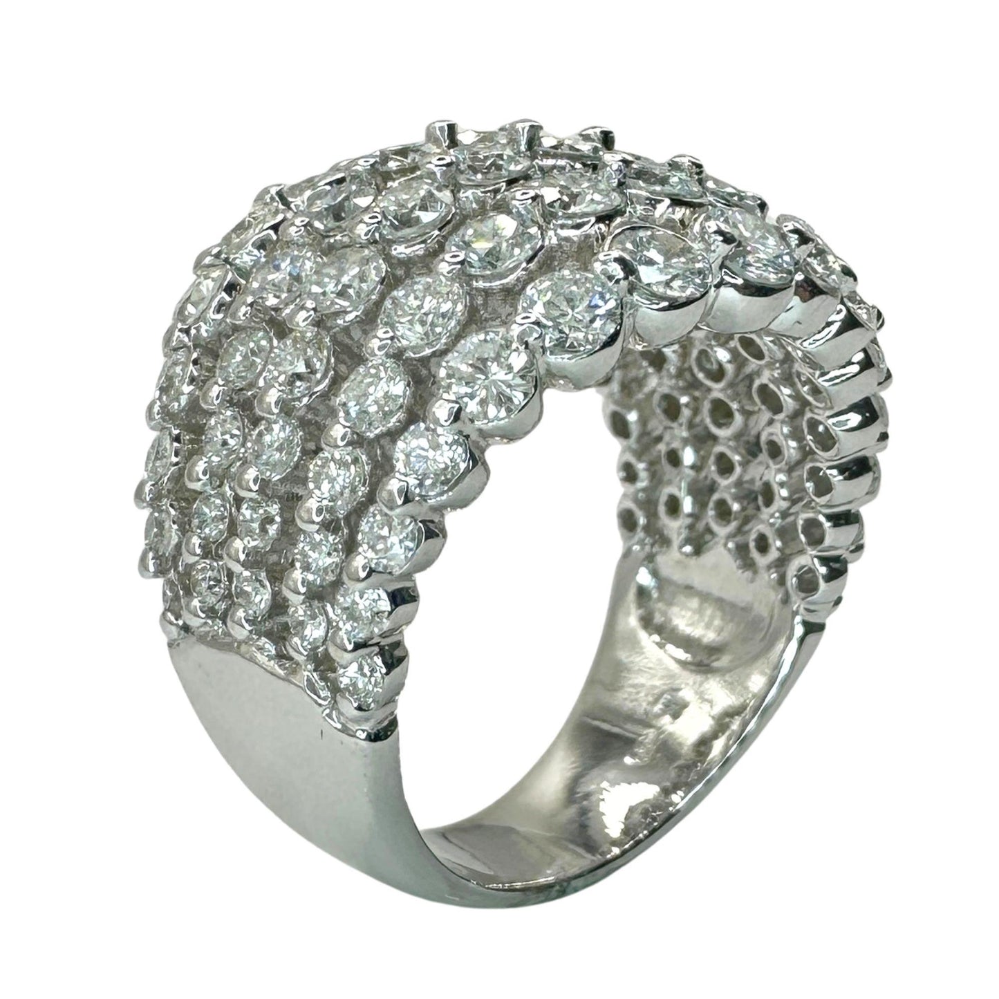 18k Diamond Wide Band Ring