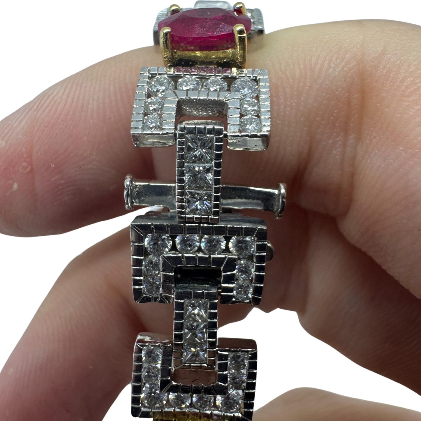 18K Diamond and Ruby Bracelet