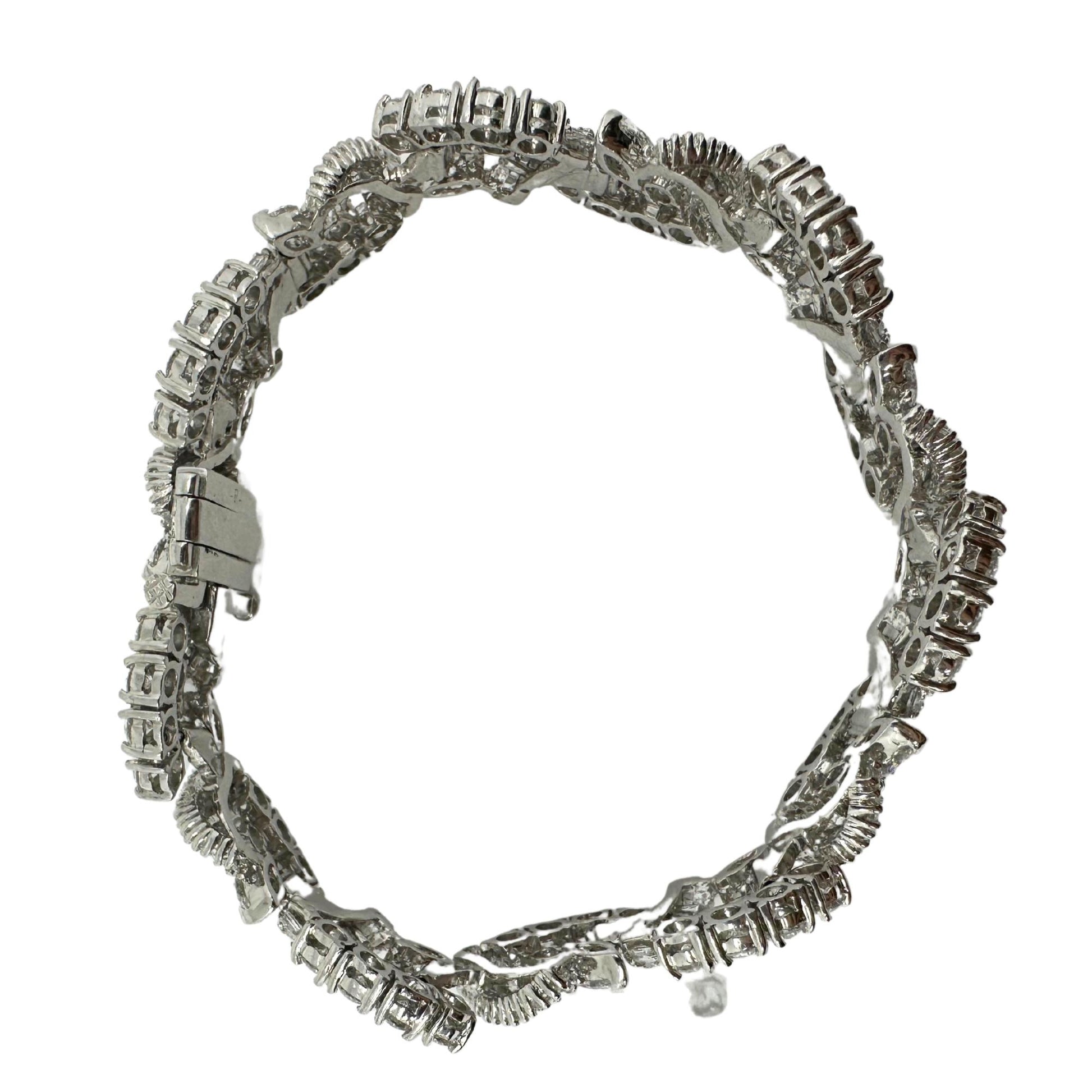 Platinum Mixed Cut Diamond Bracelet