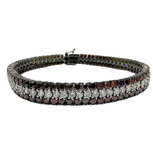 18K Diamond and Brown Diamond Bracelet