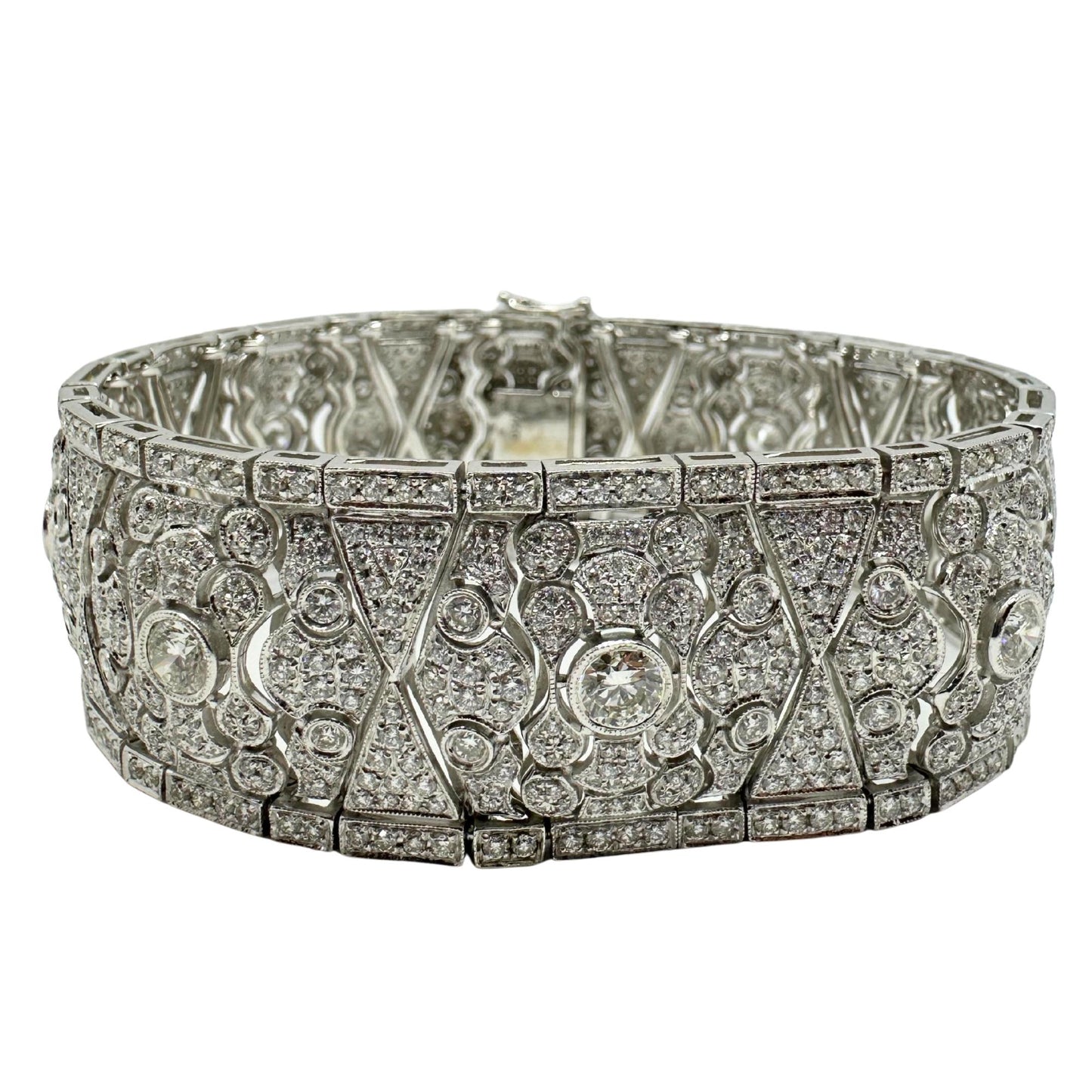 18K White Gold Diamond Bracelet - 7 inches