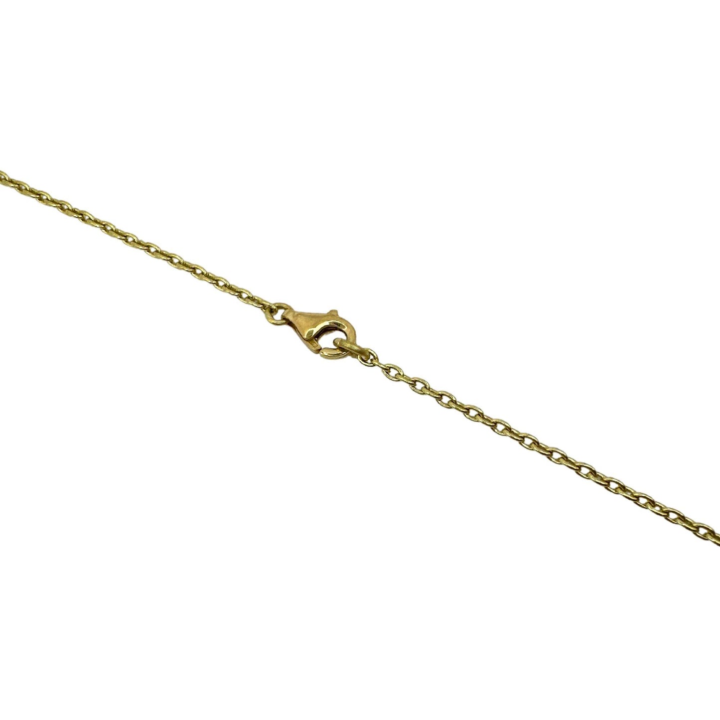 18k Yellow Gold and Silver Top Rose Cut Diamond Necklace