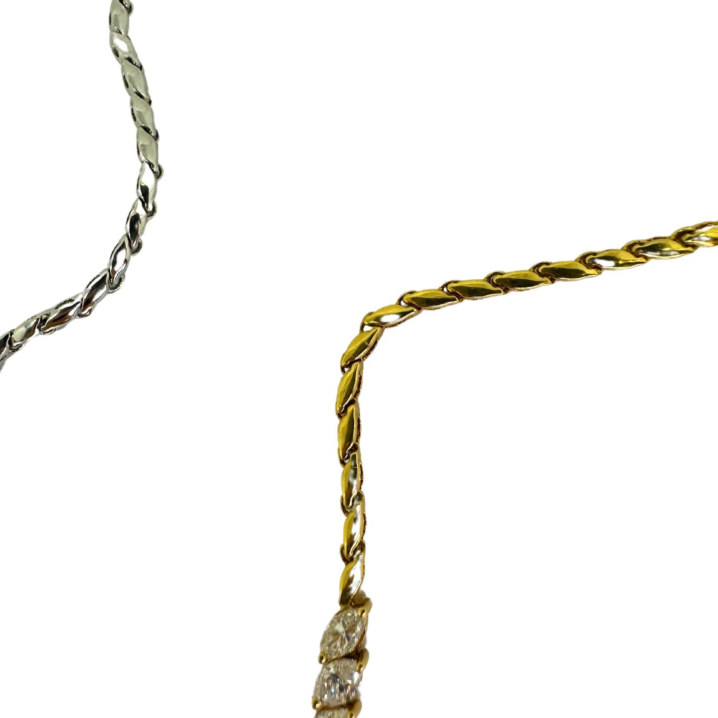 18k Marquise Diamond and Turquoise Necklace