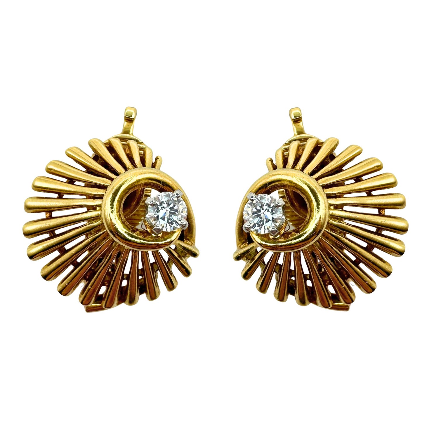 18k Cartier Diamond Ear Clips