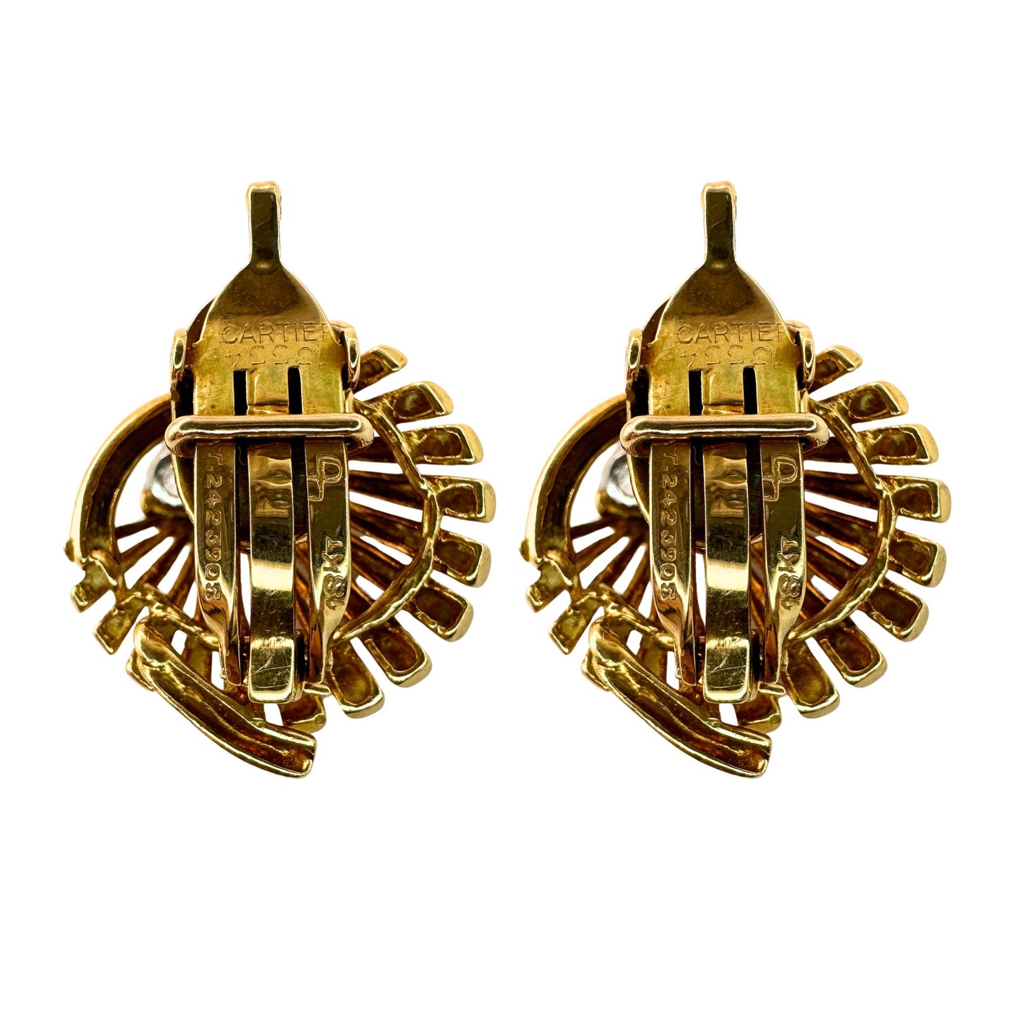 18k Cartier Diamond Ear Clips