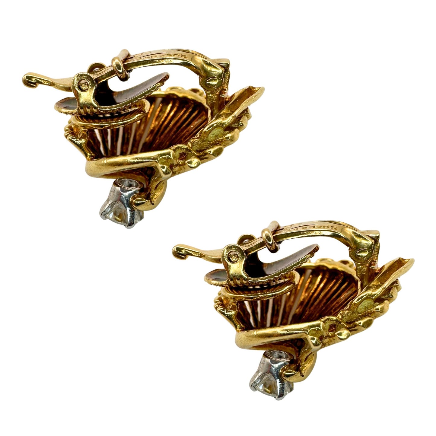18k Cartier Diamond Ear Clips