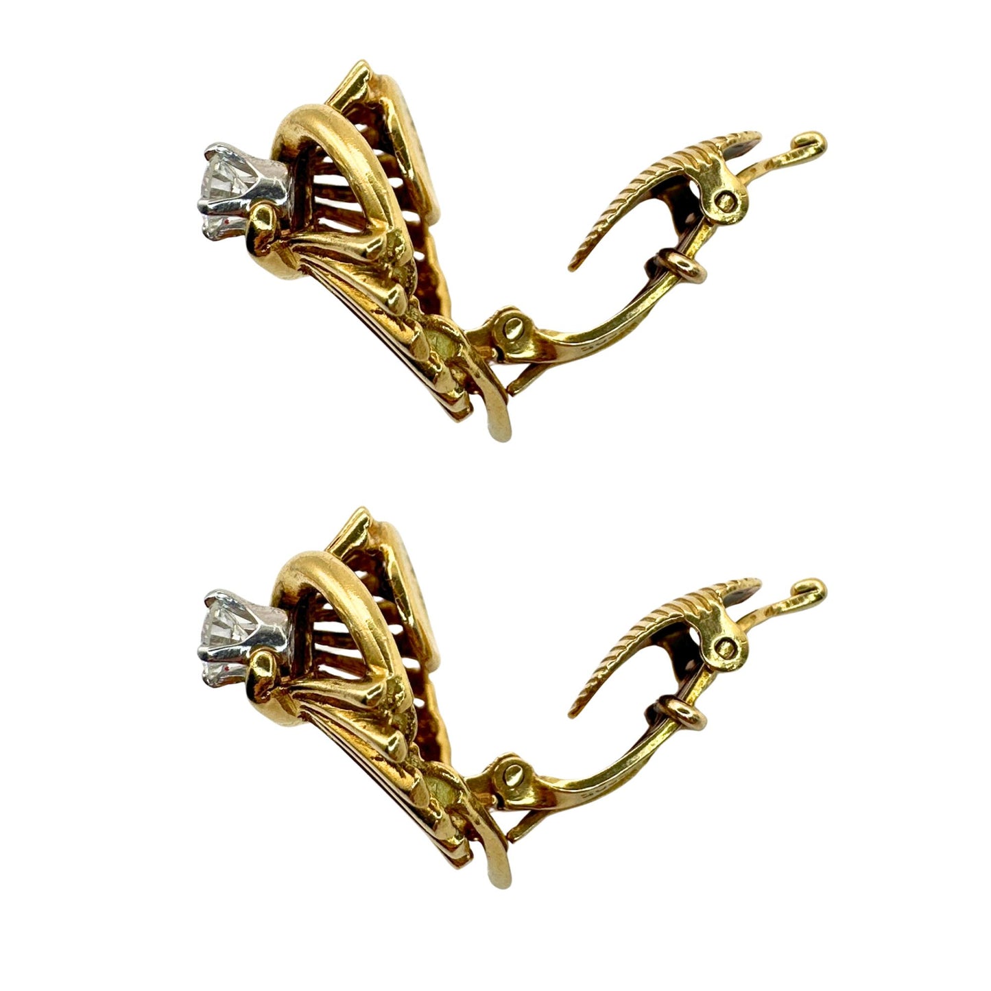 18k Cartier Diamond Ear Clips