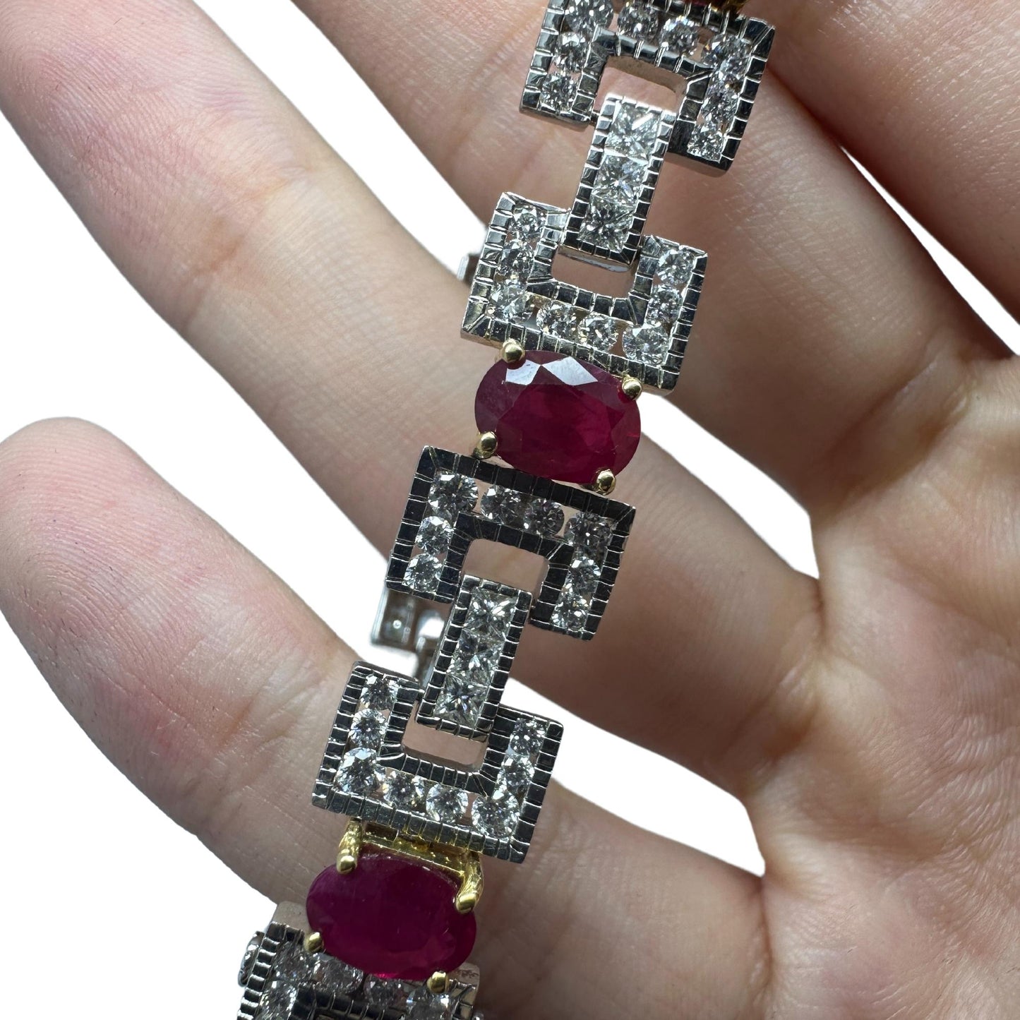 18K Diamond and Ruby Bracelet