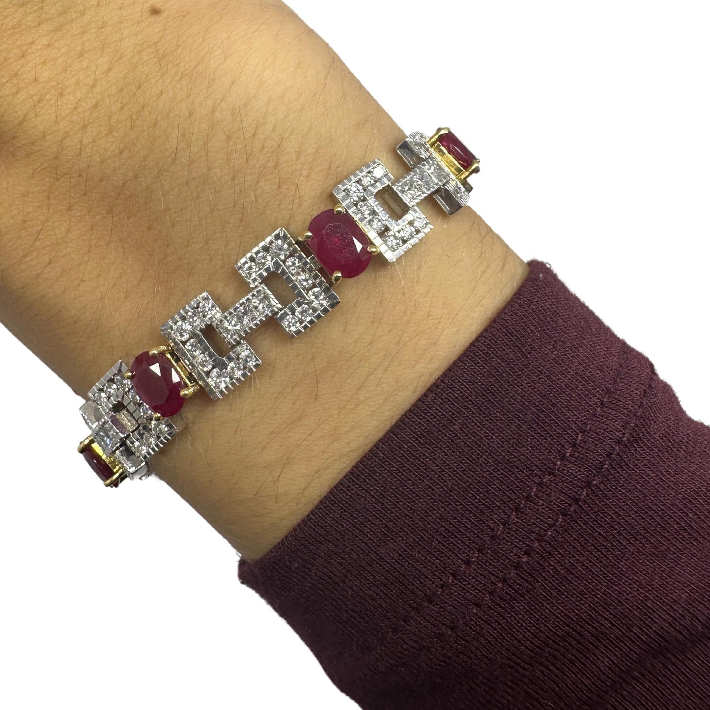 18K Diamond and Ruby Bracelet