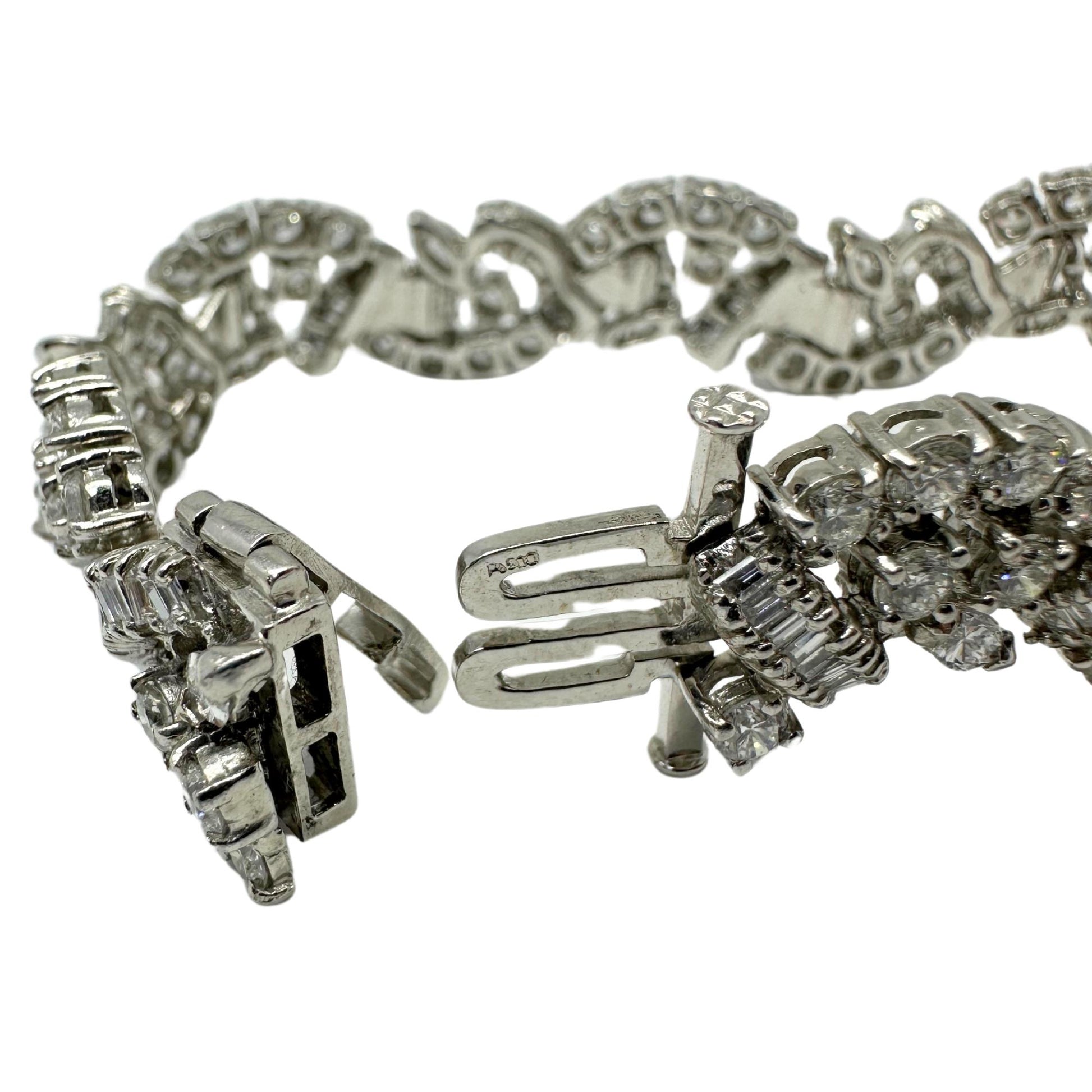 Platinum Mixed Cut Diamond Bracelet