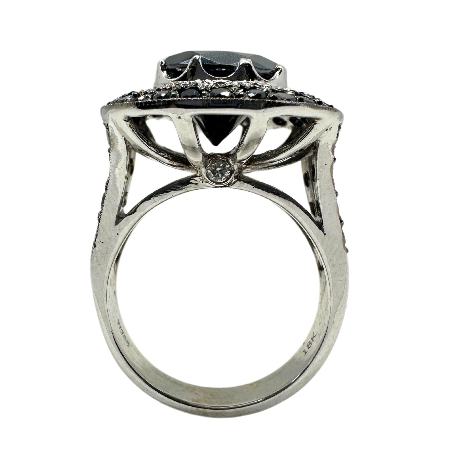 18k Black and White Diamond Ring