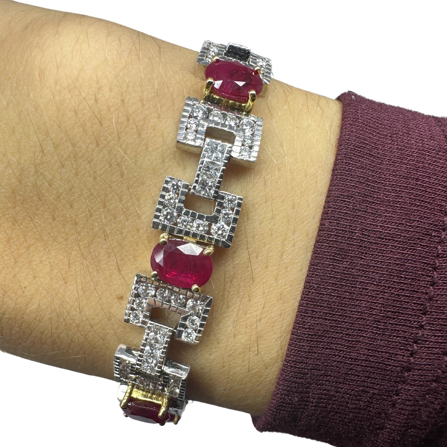 18K Diamond and Ruby Bracelet