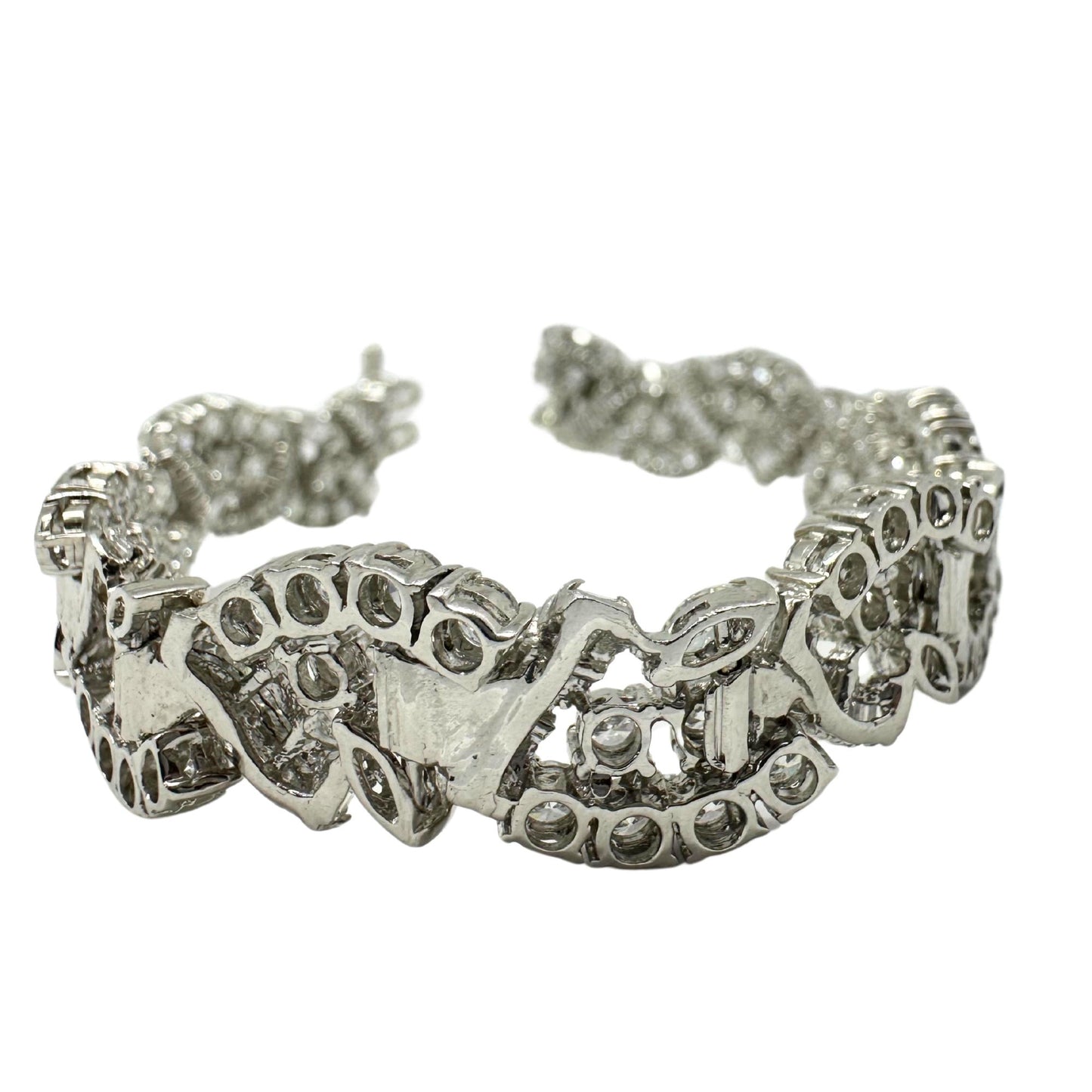 Platinum Mixed Cut Diamond Bracelet