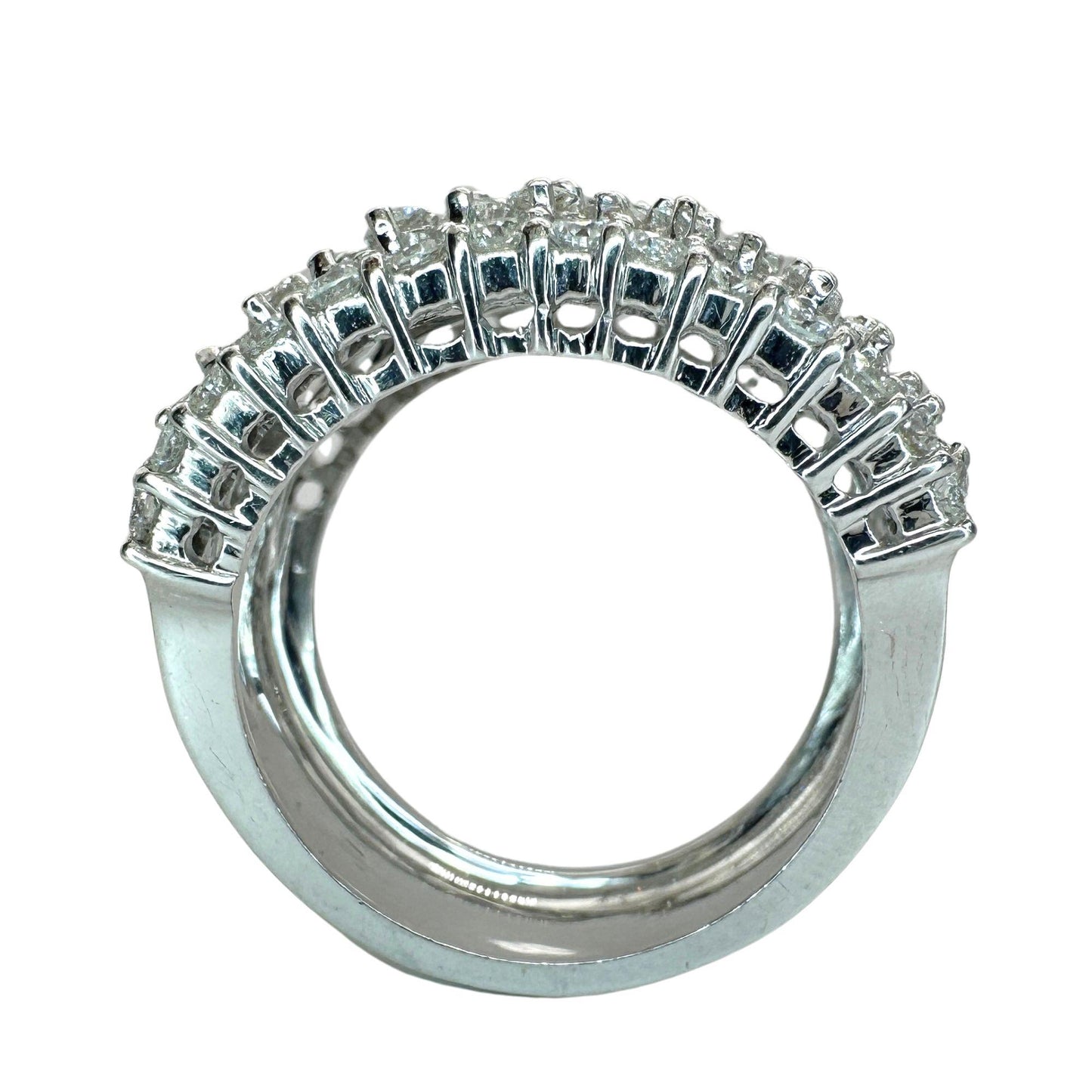 18k Marquise Cut Diamond Wide Band Ring