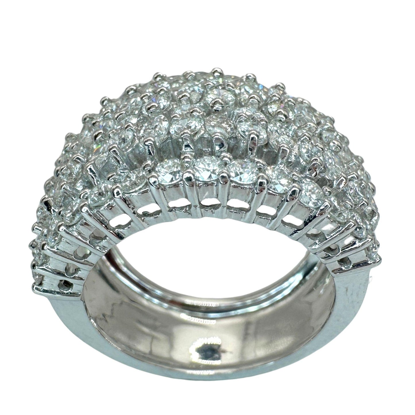 18k Marquise Cut Diamond Wide Band Ring