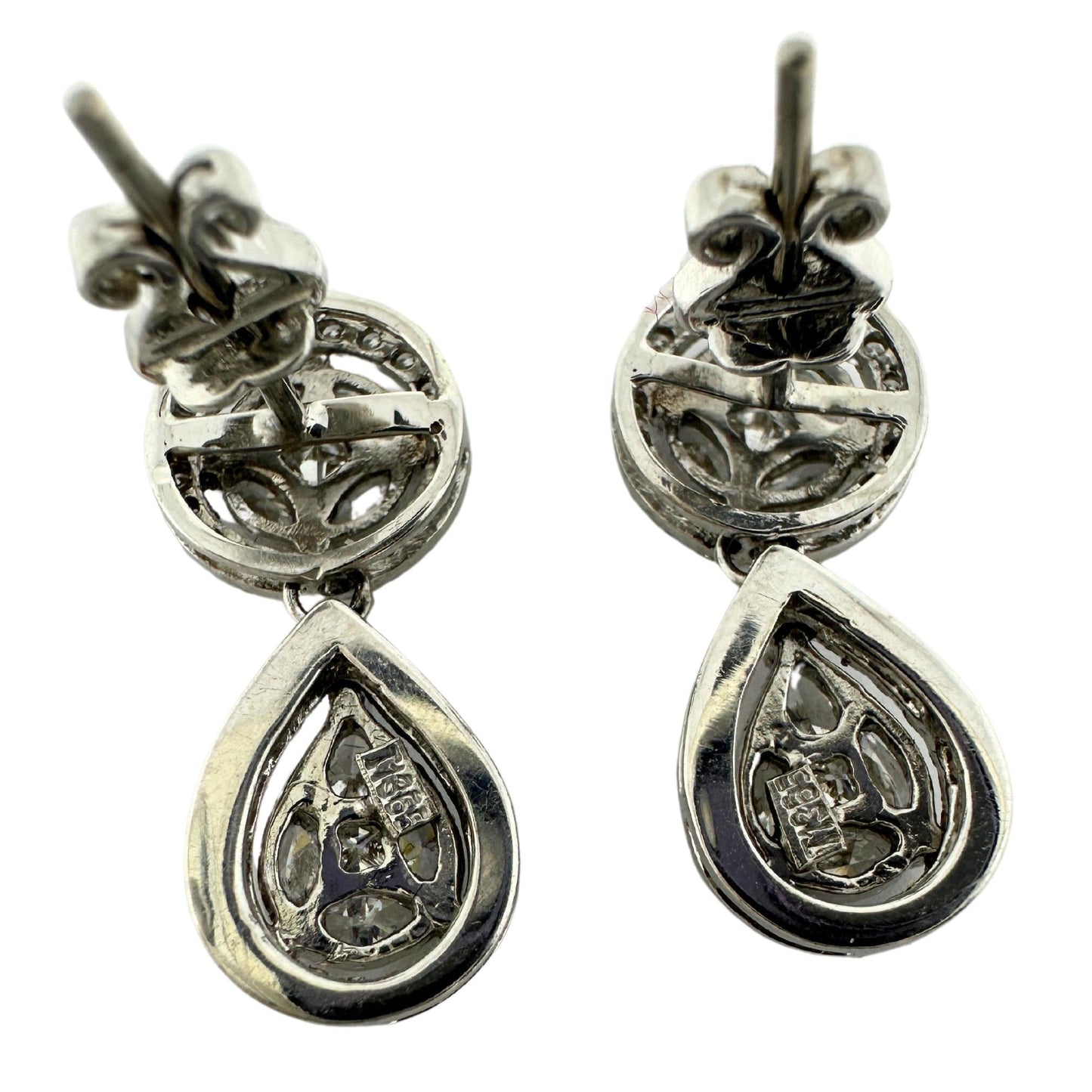 18K White Gold Diamond Earrings