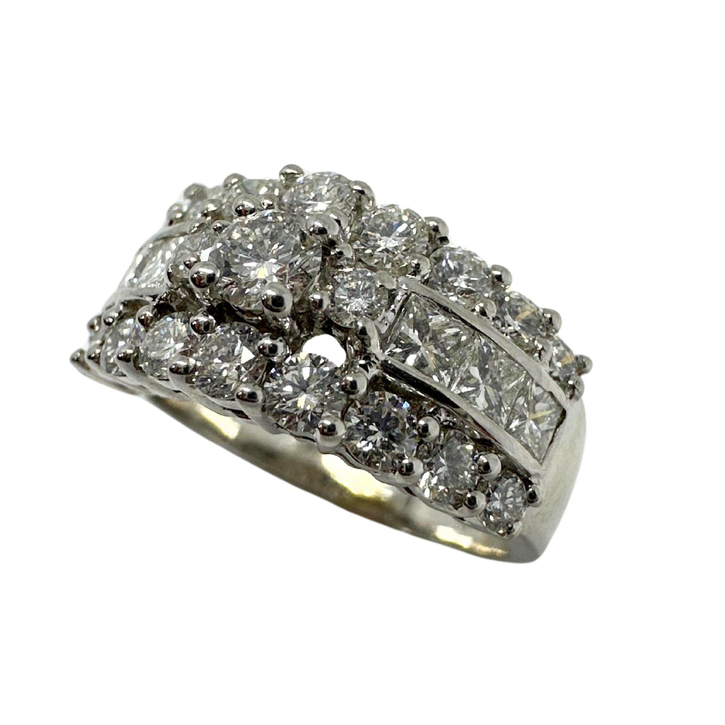 18k Princess Cut Diamond Band Ring